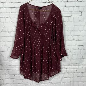 Torrid star-burst semi-sheer blouse size 2 or 18/20